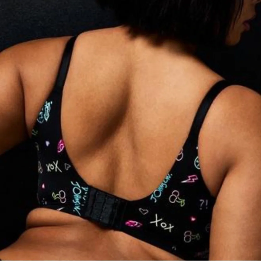 Torrid Betsey Johnson Neon Dream 360 Back Smoothing Lightly Wire Free Bra 44B - Picture 4 of 4